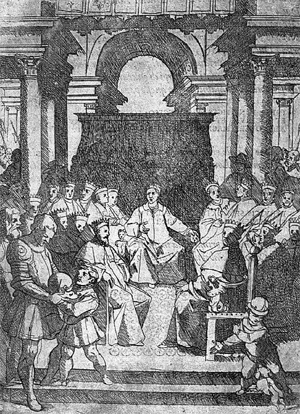 Caterina de' Medici in trono